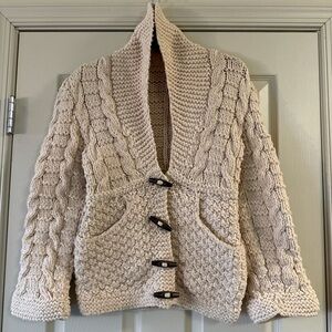 Chunky Knit Cardigan with Toggle Buttons